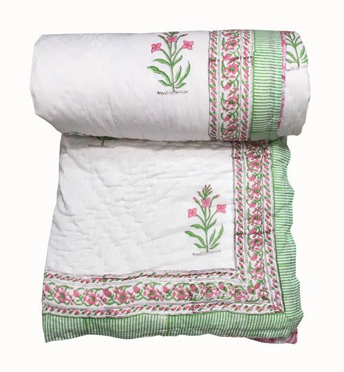 Exquisite Block Printed Rasai from Jaipur - Handcrafted Comfort and Elegance - Indianidhi