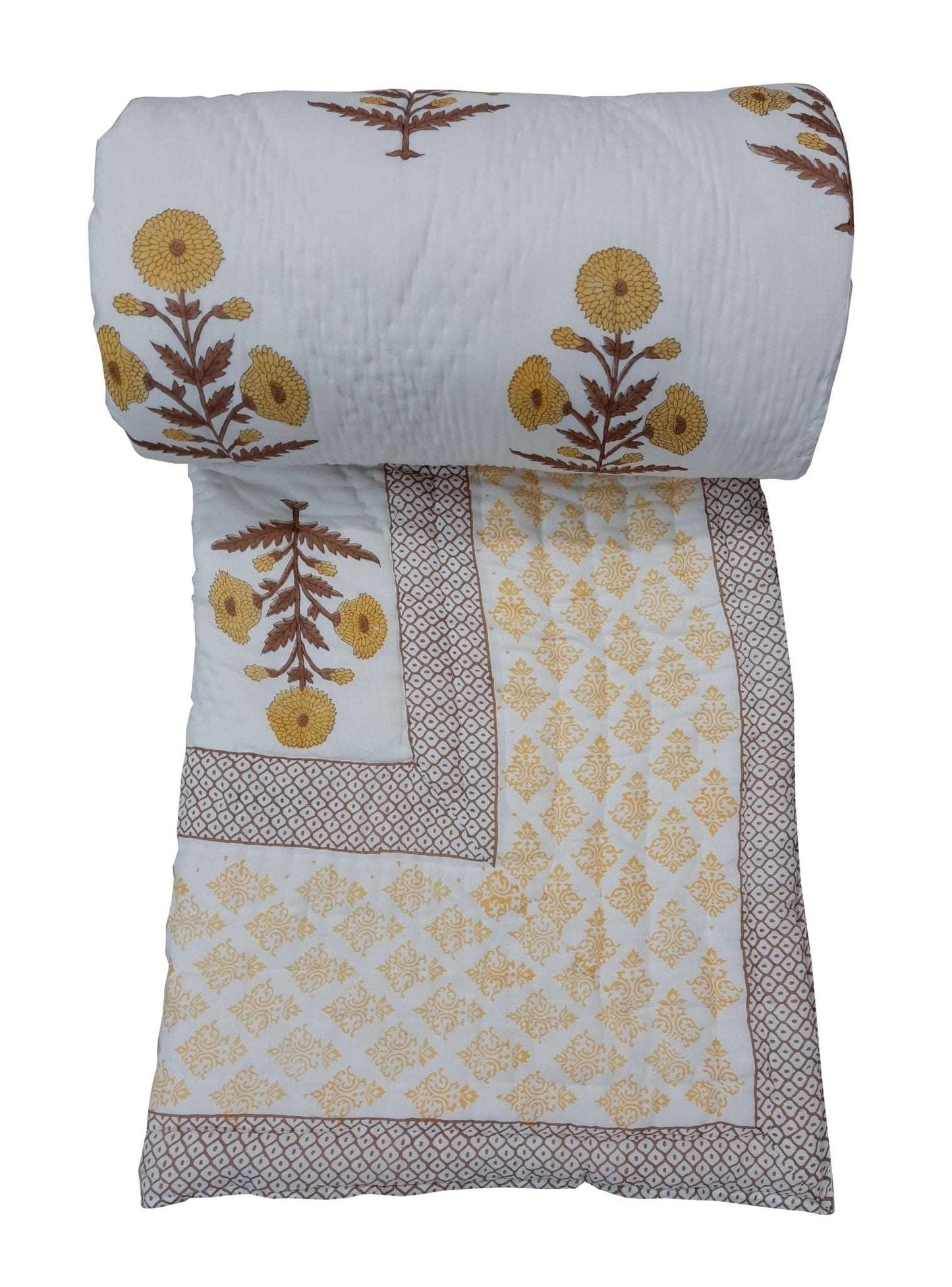 Exquisite Block Printed Rasai from Jaipur - Handcrafted Comfort and Elegance - Indianidhi