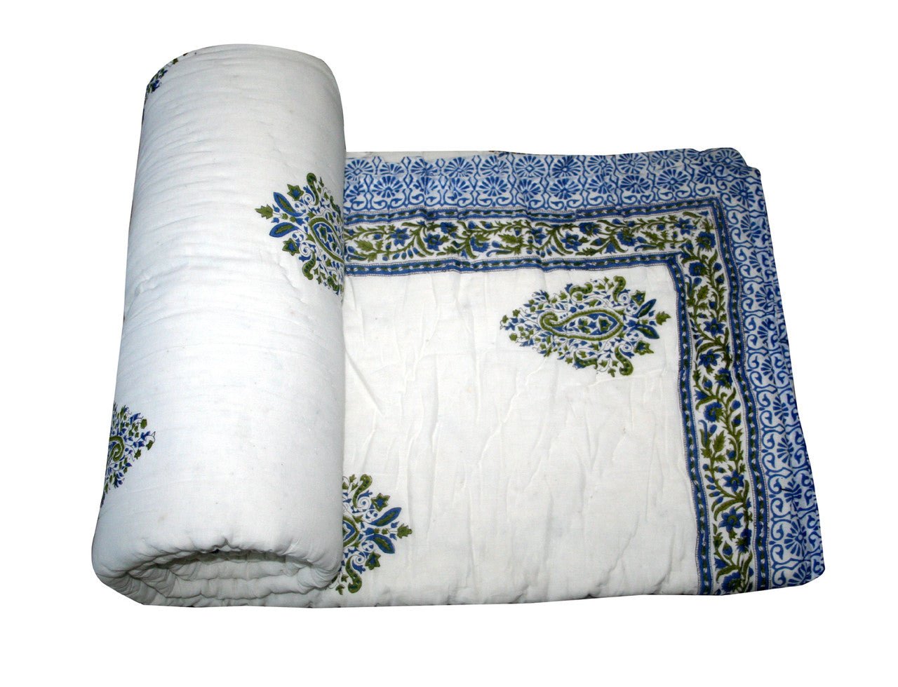 Exquisite Block Printed Rasai from Jaipur - Handcrafted Comfort and Elegance - Indianidhi