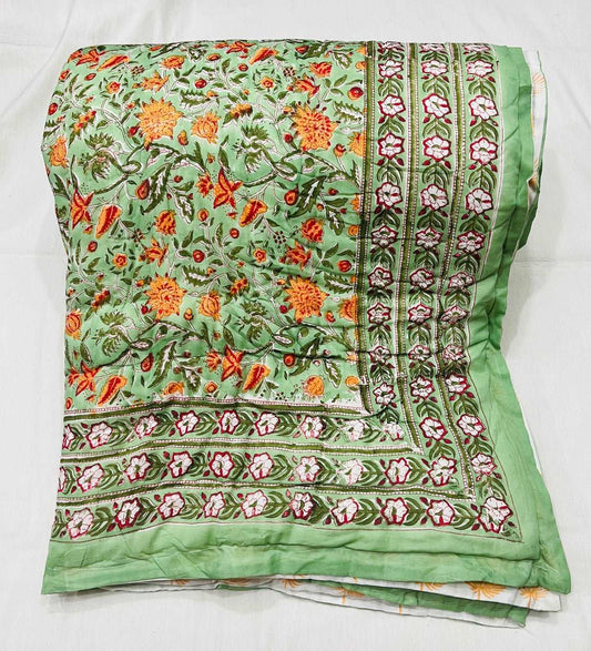 Exquisite Block Printed Rasai from Jaipur - Handcrafted Comfort and Elegance - Indianidhi