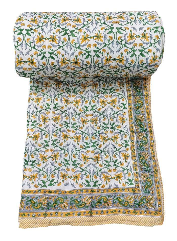 Exquisite Block Printed Rasai from Jaipur - Handcrafted Comfort and Elegance - Indianidhi