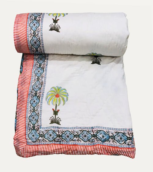 Exquisite Block Printed Rasai from Jaipur - Handcrafted Comfort and Elegance - Indianidhi