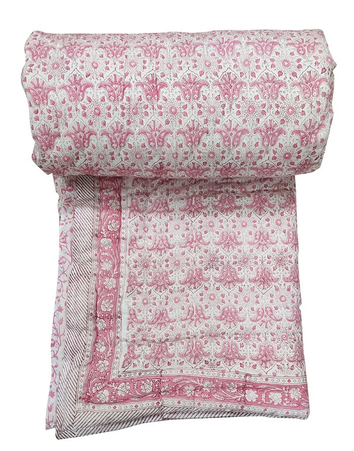 Exquisite Block Printed Rasai from Jaipur - Handcrafted Comfort and Elegance - Indianidhi