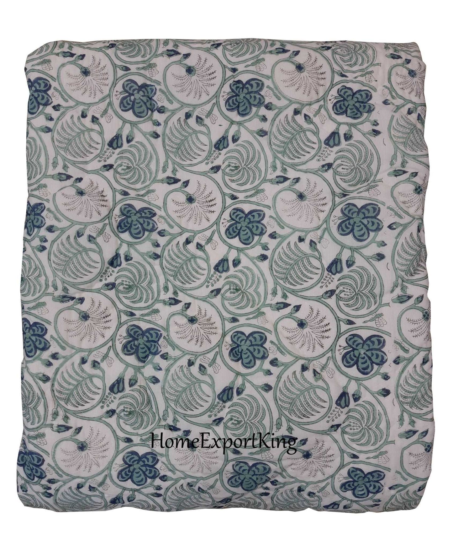 Exquisite Block Printed Rasai from Jaipur - Handcrafted Comfort and Elegance - Indianidhi