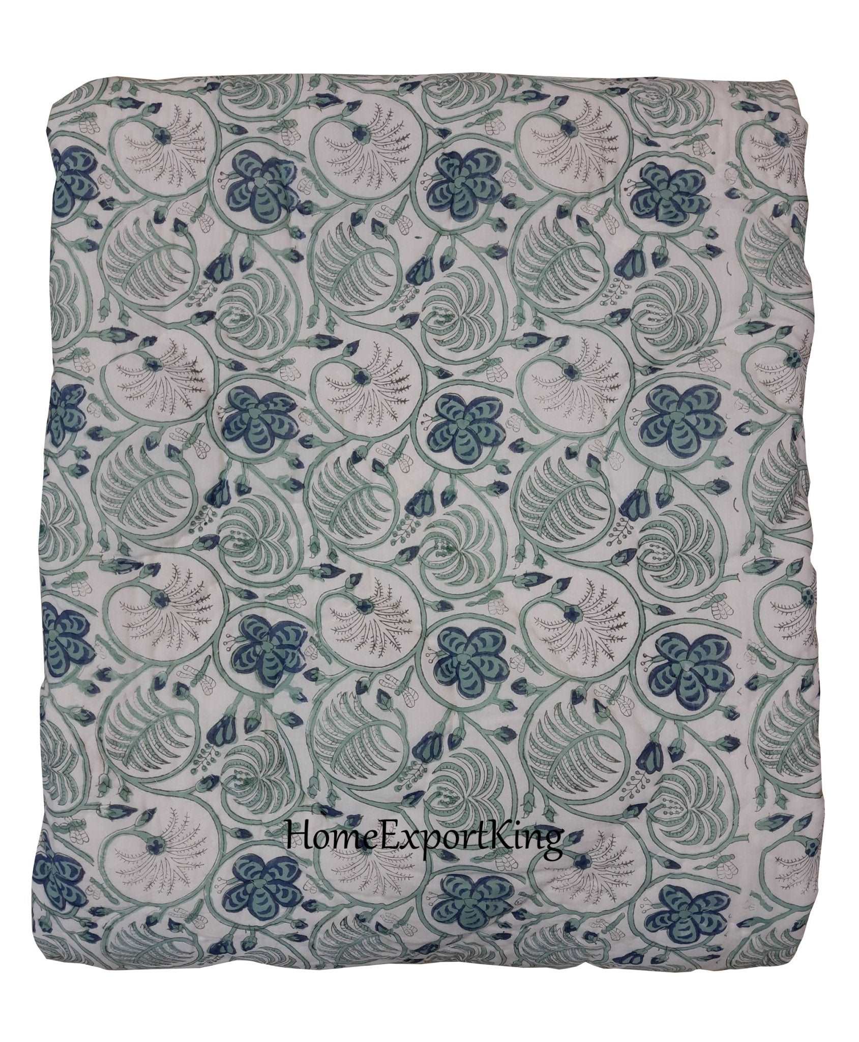 Exquisite Block Printed Rasai from Jaipur - Handcrafted Comfort and Elegance - Indianidhi