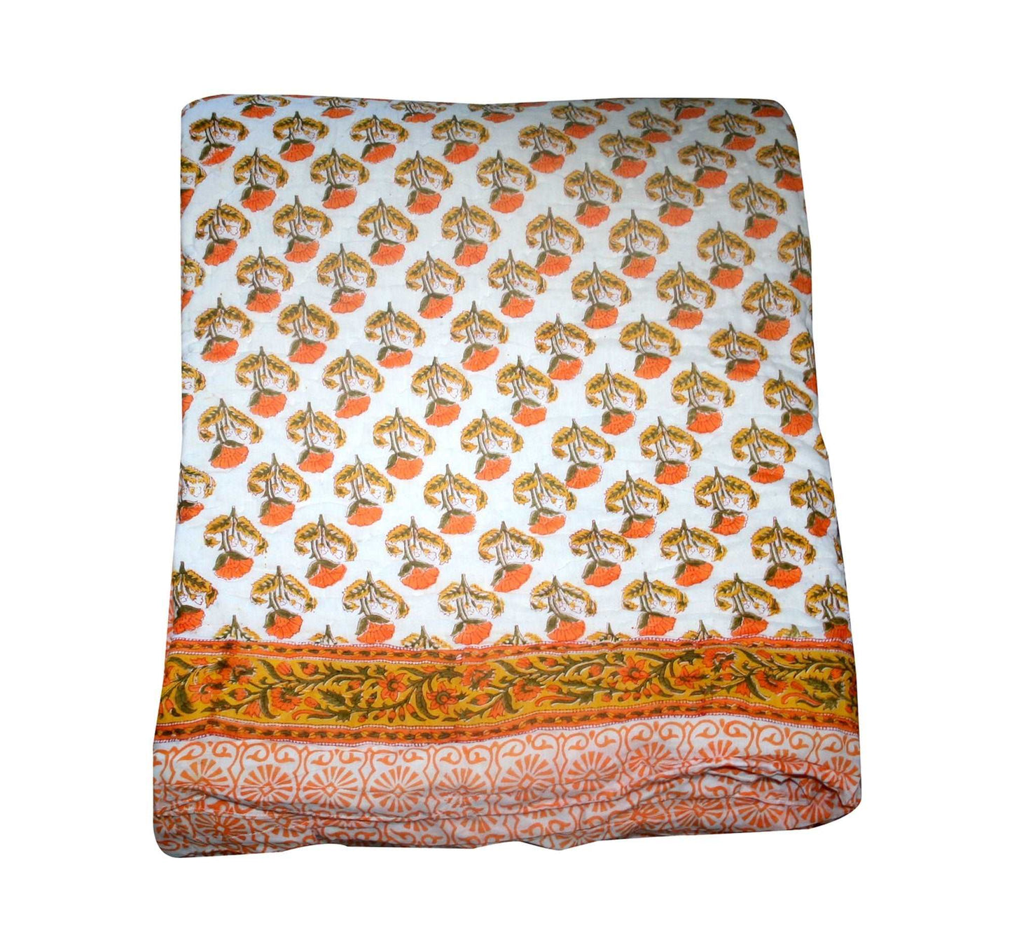 Exquisite Block Printed Rasai from Jaipur - Handcrafted Comfort and Elegance - Indianidhi