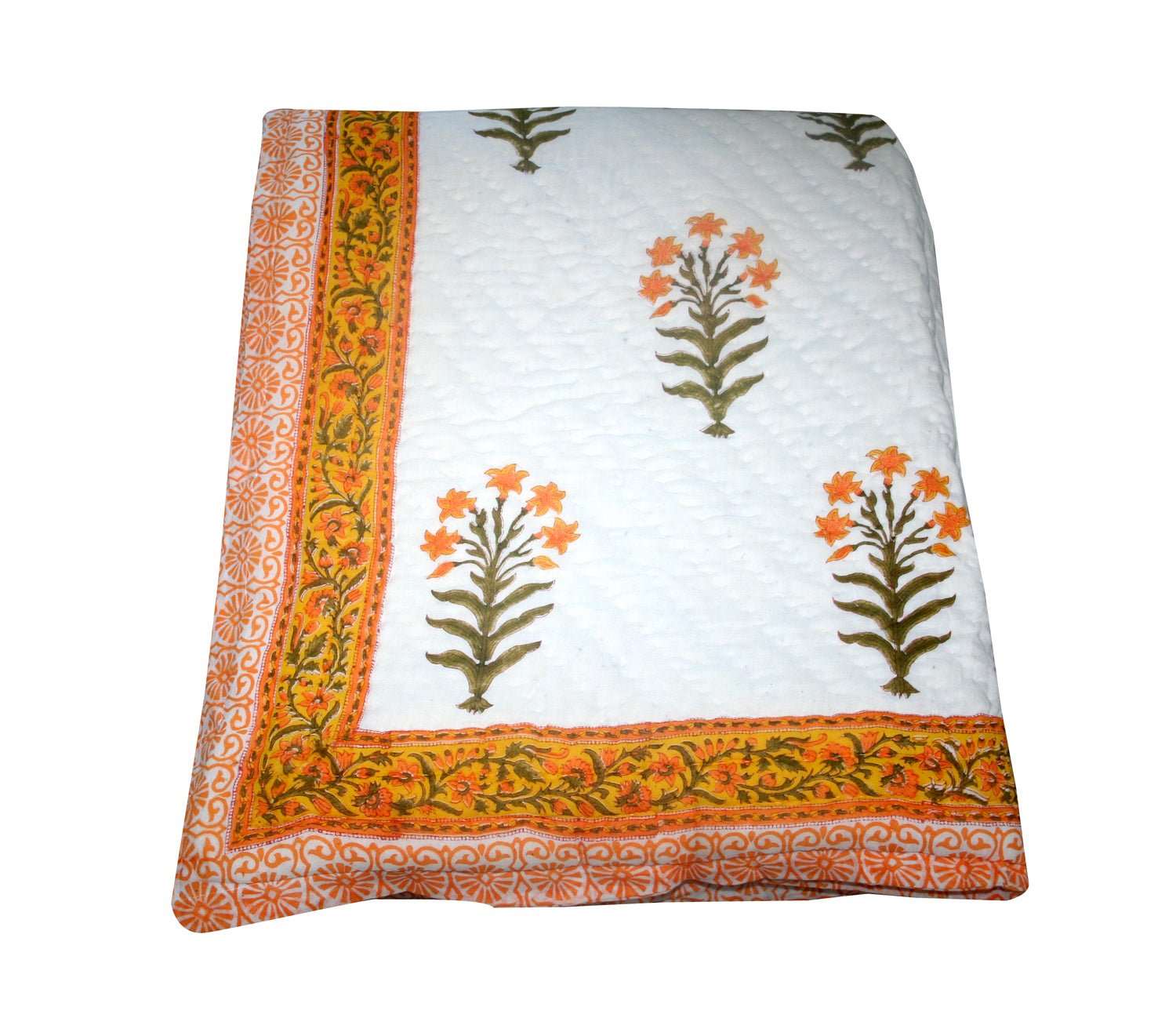 Exquisite Block Printed Rasai from Jaipur - Handcrafted Comfort and Elegance - Indianidhi