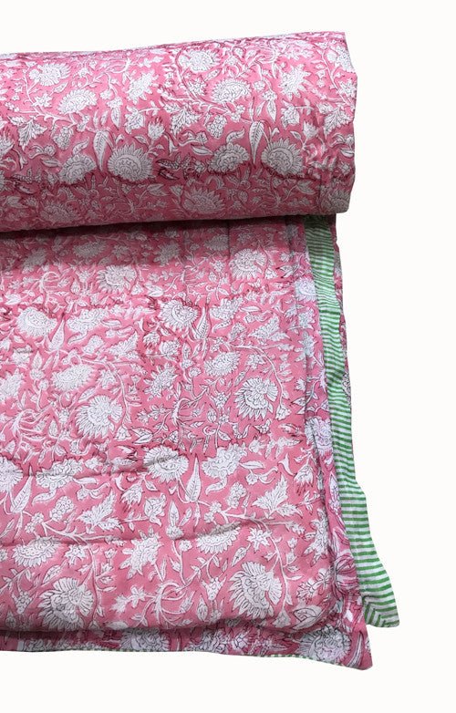 Exquisite Block Printed Rasai from Jaipur - Handcrafted Comfort and Elegance - Indianidhi