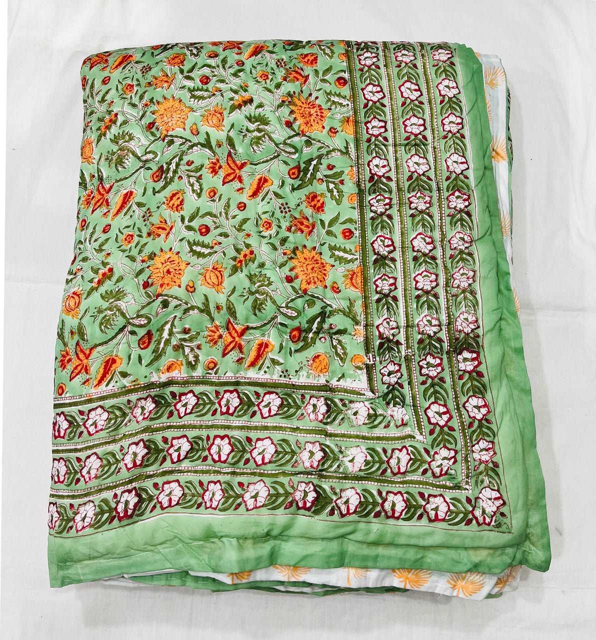 Exquisite Block Printed Rasai from Jaipur - Handcrafted Comfort and Elegance - Indianidhi