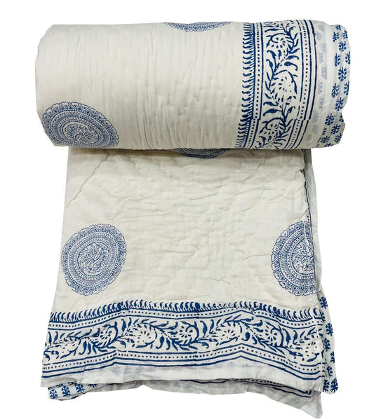 Exquisite Block Printed Rasai from Jaipur - Handcrafted Comfort and Elegance - Indianidhi