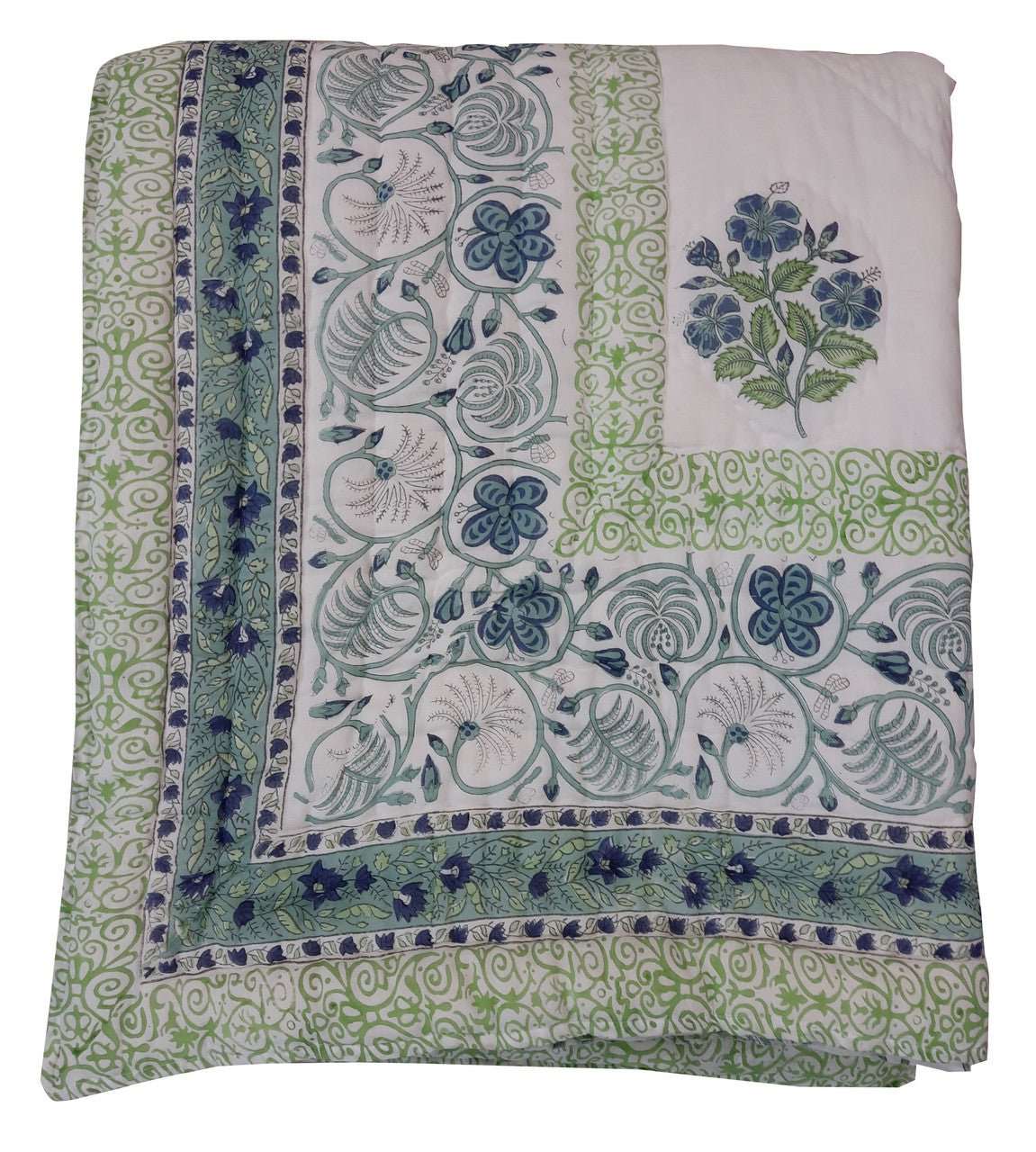 Exquisite Block Printed Rasai from Jaipur - Handcrafted Comfort and Elegance - Indianidhi