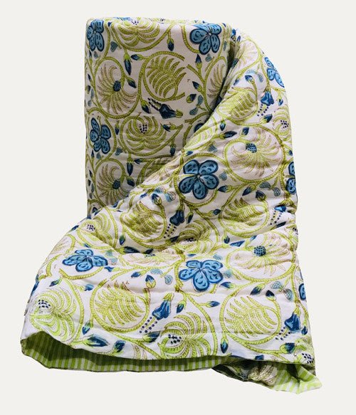 Exquisite Block Printed Rasai from Jaipur - Handcrafted Comfort and Elegance - Indianidhi