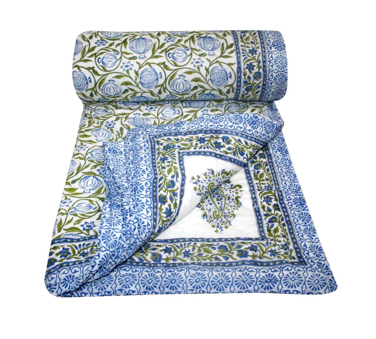 Exquisite Block Printed Rasai from Jaipur - Handcrafted Comfort and Elegance - Indianidhi