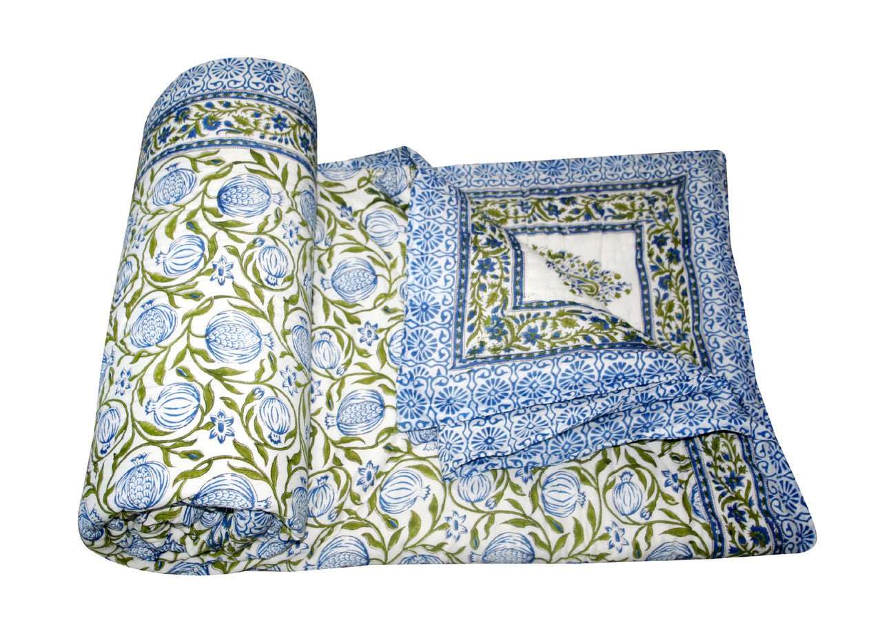 Exquisite Block Printed Rasai from Jaipur - Handcrafted Comfort and Elegance - Indianidhi