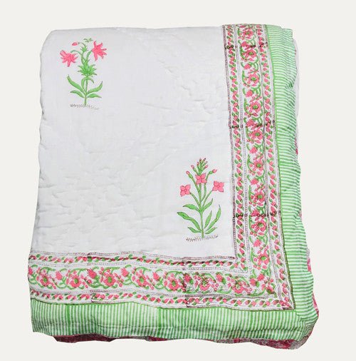 Exquisite Block Printed Rasai from Jaipur - Handcrafted Comfort and Elegance - Indianidhi