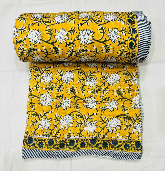 Exquisite Block Printed Rasai from Jaipur - Handcrafted Comfort and Elegance - Indianidhi