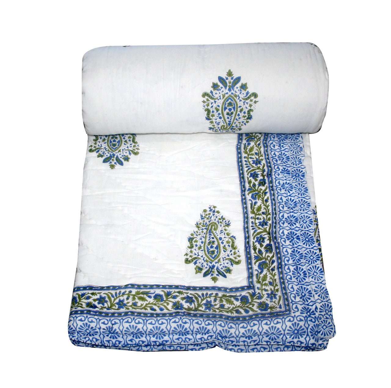 Exquisite Block Printed Rasai from Jaipur - Handcrafted Comfort and Elegance - Indianidhi