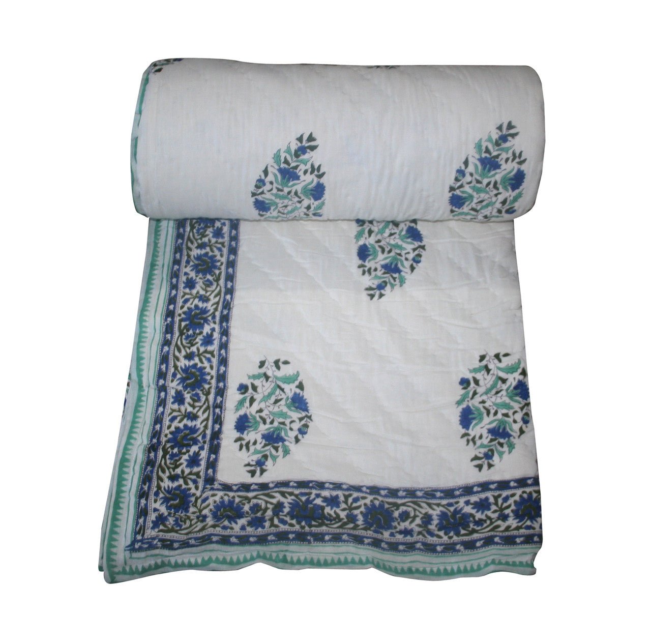 Exquisite Block Printed Rasai from Jaipur - Handcrafted Comfort and Elegance - Indianidhi