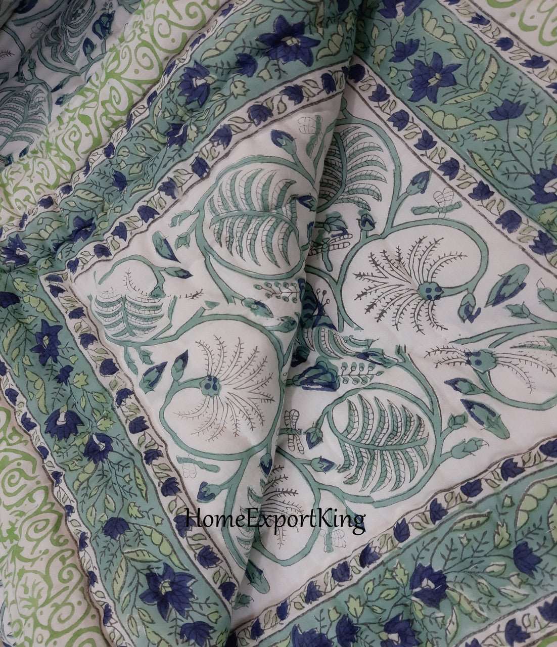 Exquisite Block Printed Rasai from Jaipur - Handcrafted Comfort and Elegance - Indianidhi