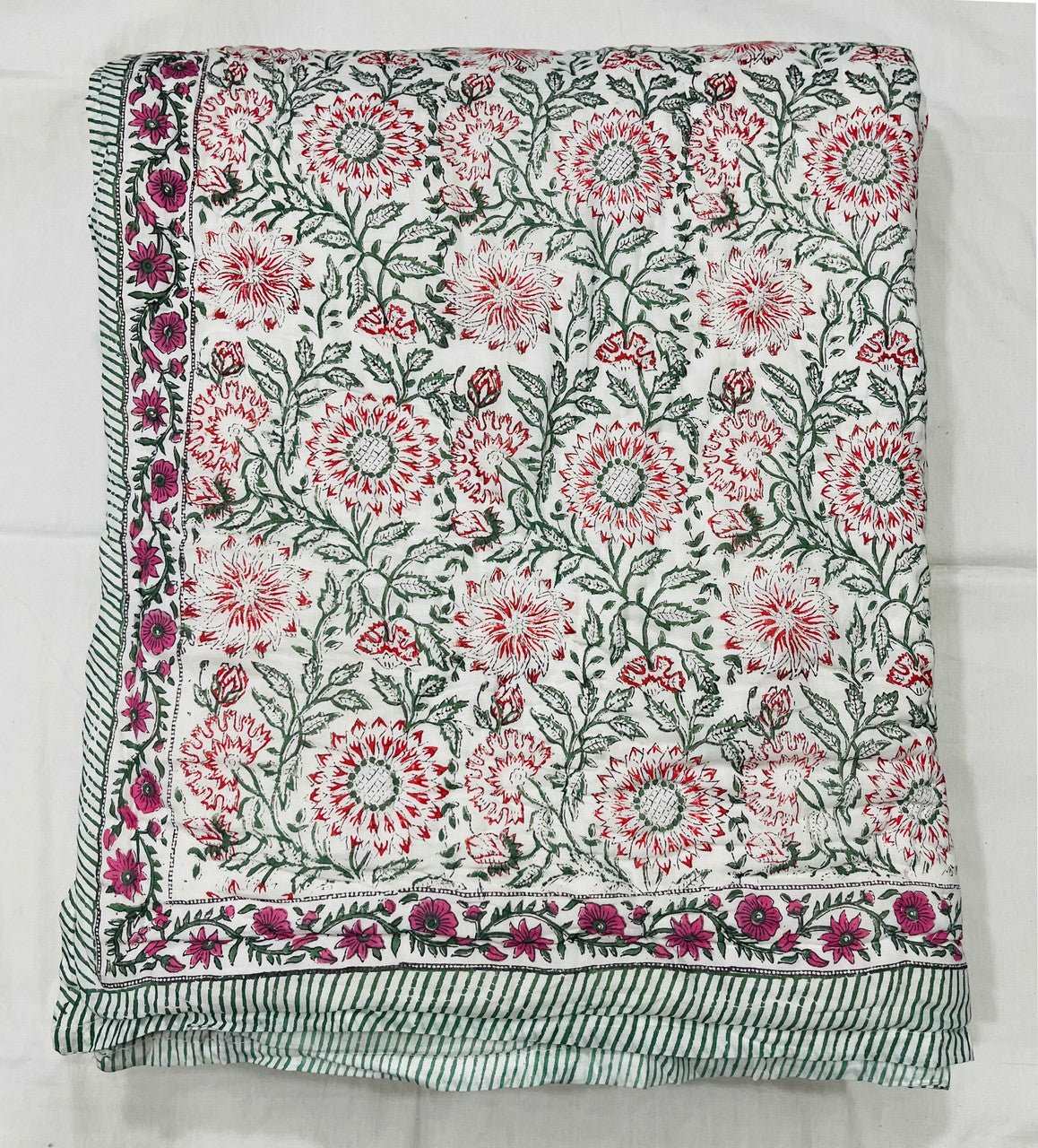 Exquisite Block Printed Rasai from Jaipur - Handcrafted Comfort and Elegance - Indianidhi