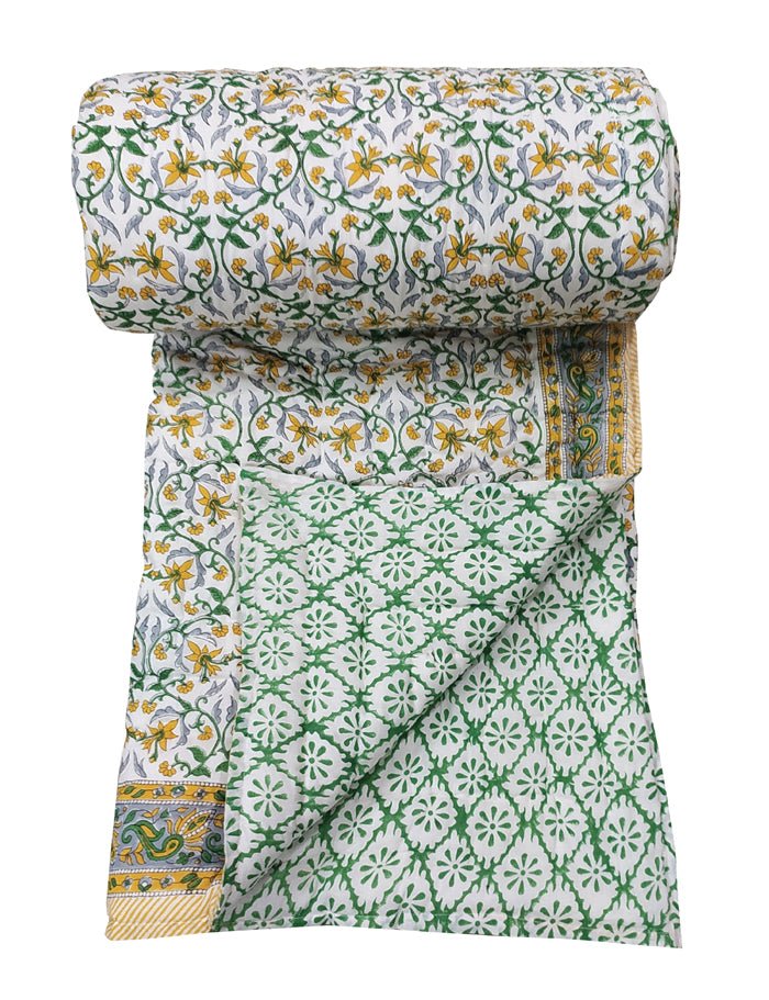 Exquisite Block Printed Rasai from Jaipur - Handcrafted Comfort and Elegance - Indianidhi