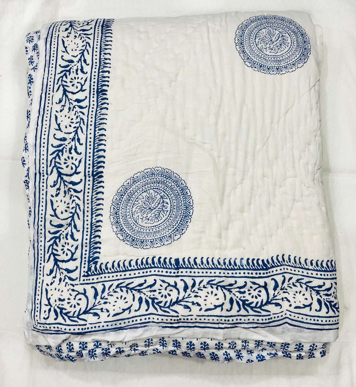 Exquisite Block Printed Rasai from Jaipur - Handcrafted Comfort and Elegance - Indianidhi