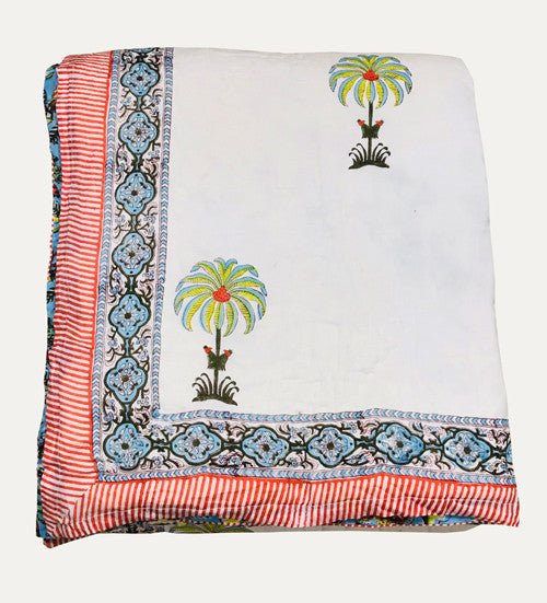 Exquisite Block Printed Rasai from Jaipur - Handcrafted Comfort and Elegance - Indianidhi