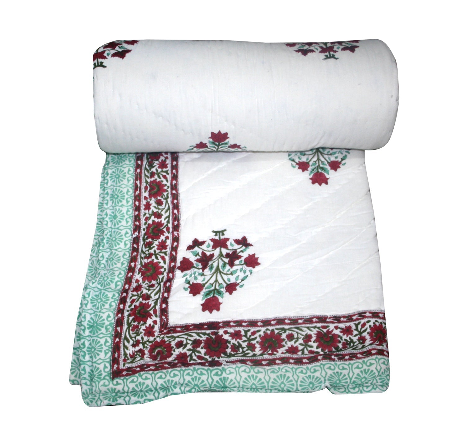 Exquisite Block Printed Rasai from Jaipur - Handcrafted Comfort and Elegance - Indianidhi