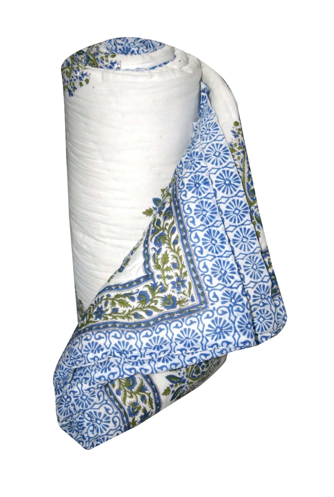 Exquisite Block Printed Rasai from Jaipur - Handcrafted Comfort and Elegance - Indianidhi