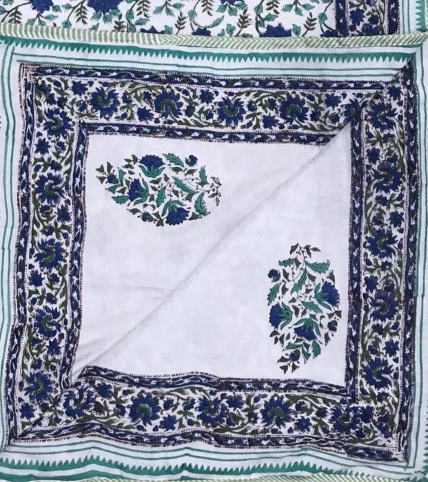 Exquisite Hand Block Printed Dohar Blanket - Traditional Artistry for Comfort - Indianidhi