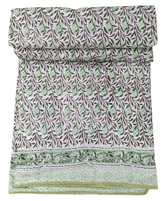 Exquisite Hand Block Printed Dohar Blanket - Traditional Artistry for Comfort - Indianidhi