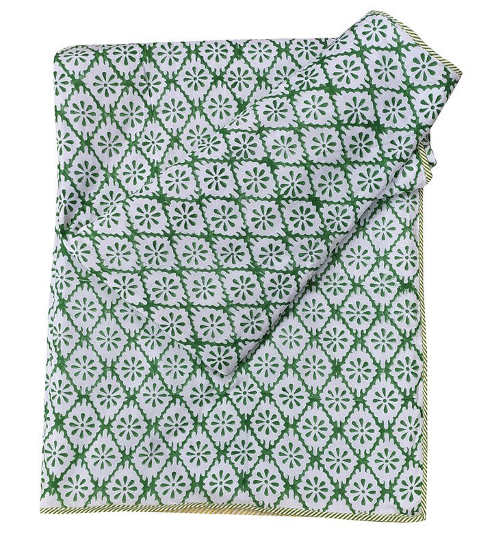 Exquisite Hand Block Printed Dohar Blanket - Traditional Artistry for Comfort - Indianidhi