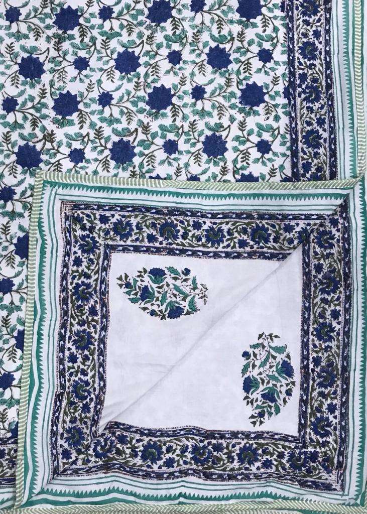 Exquisite Hand Block Printed Dohar Blanket - Traditional Artistry for Comfort - Indianidhi