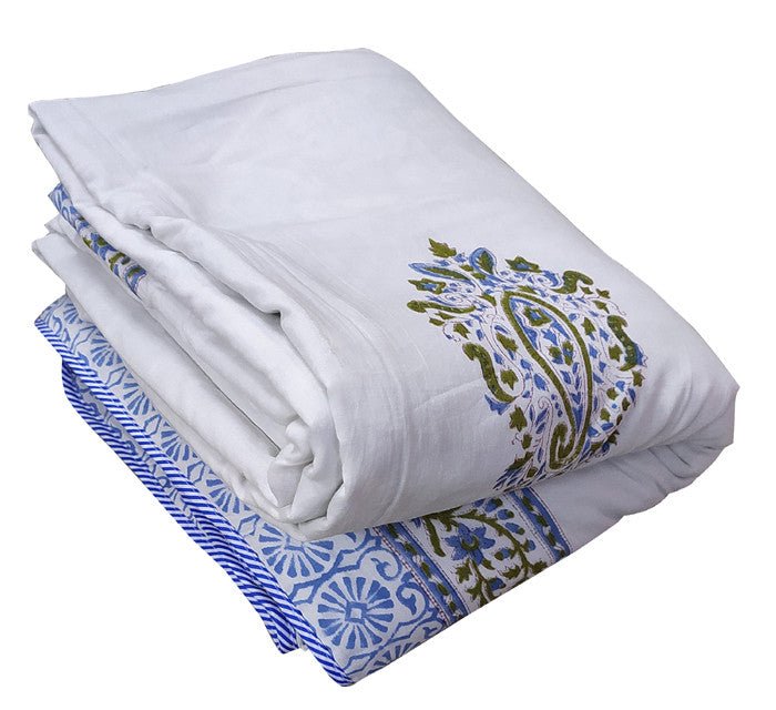 Exquisite Hand Block Printed Dohar Blanket - Traditional Artistry for Comfort - Indianidhi