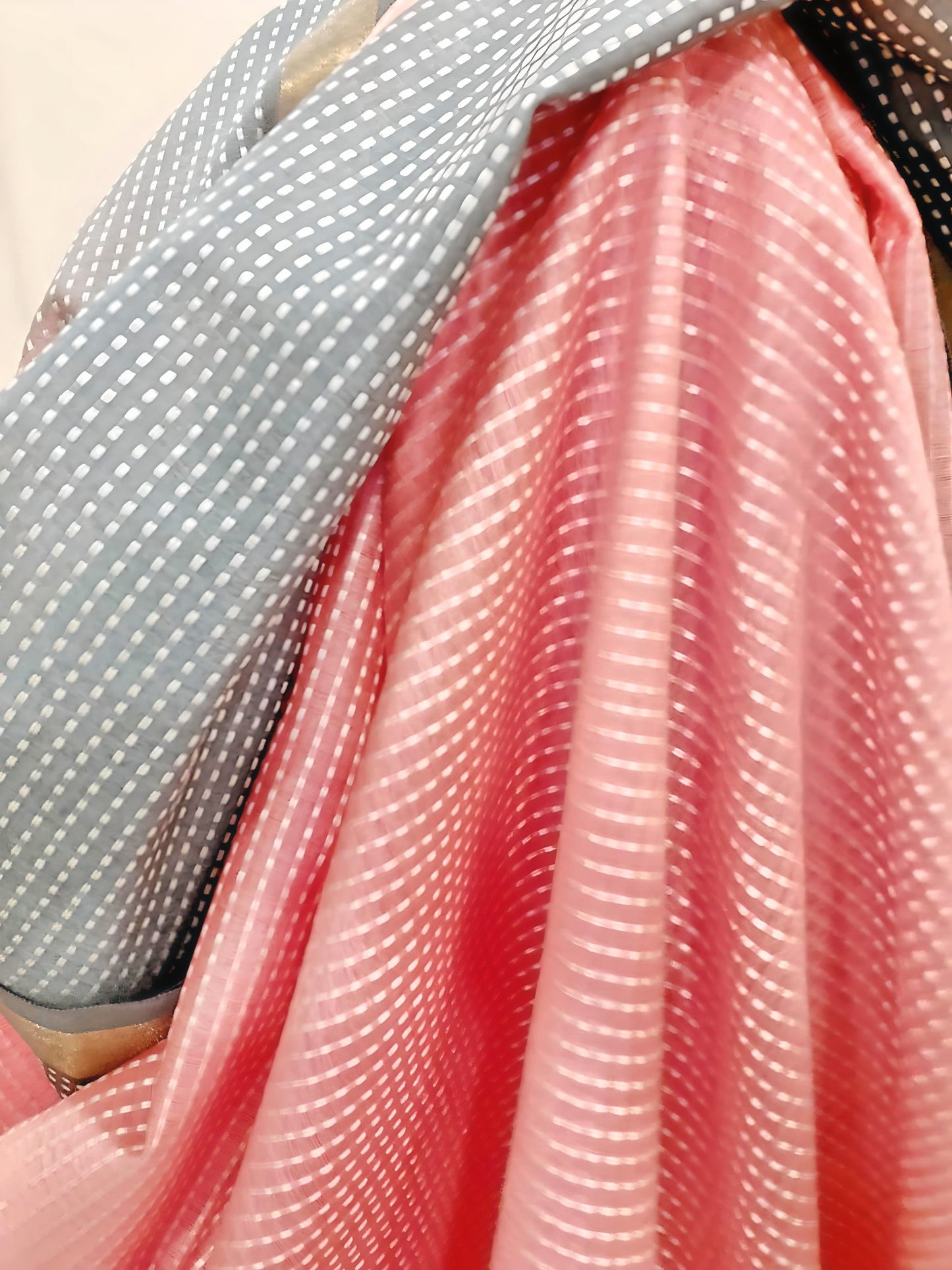 Pastel Pink Katan Silk Saree