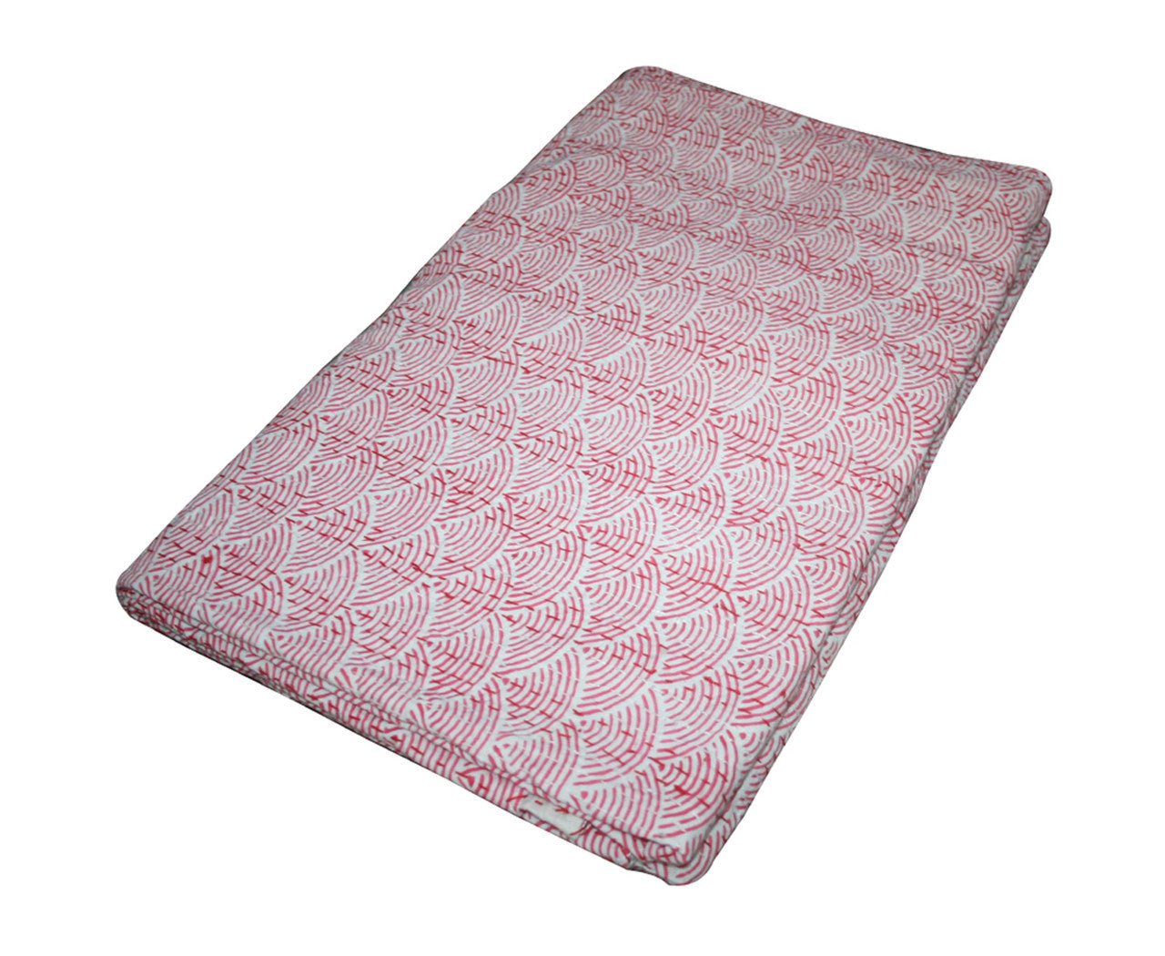 Hand Block Printed Kantha Quilt: Artisan Craftsmanship at Its Finest - Indianidhi